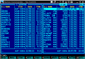 Tao ExDOS running Norton Commander